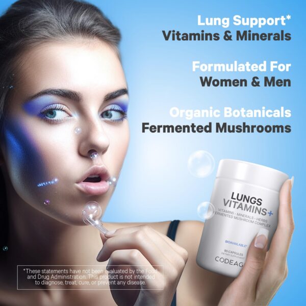 Suplemento de vitaminas para pulmones Codeage 90 cápsulas