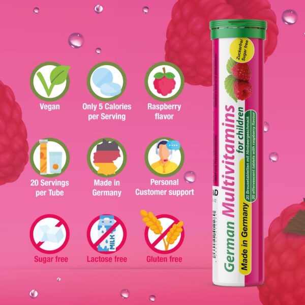 Multivitamínico 8 vitaminas para niños T&D de Alemania