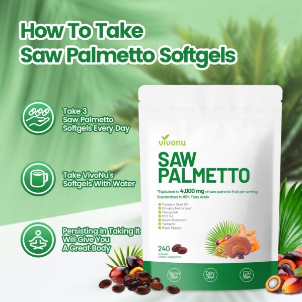 Version 1.0.0 Suplemento VivoNu Saw Palmetto para apoyo urinario saludable