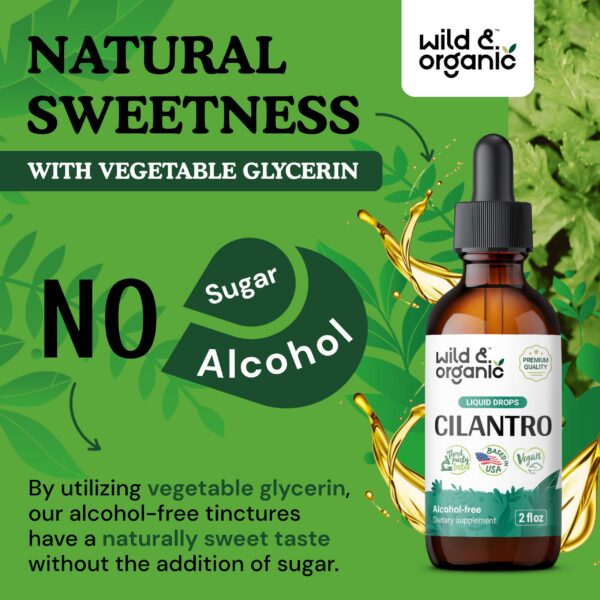 Suplemento Wild & Organic cilantro gotas vegano detox