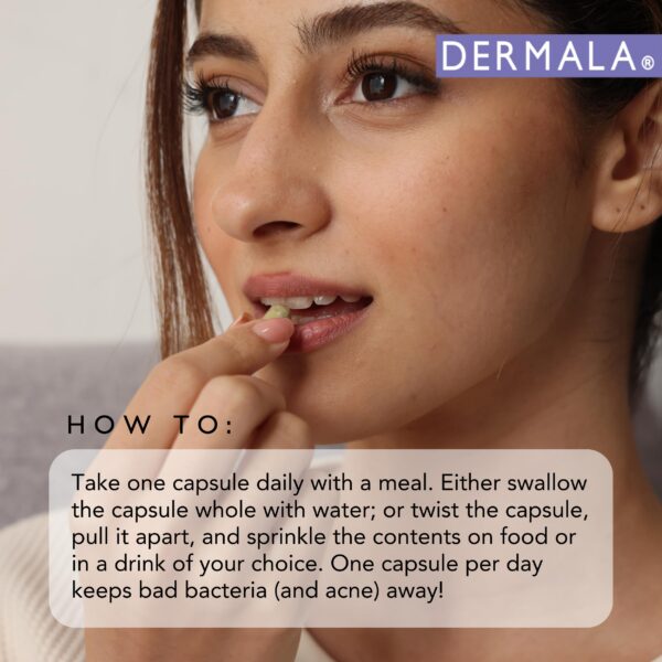 Suplemento con zinc para combatir acné y mantener piel sana Dermala
