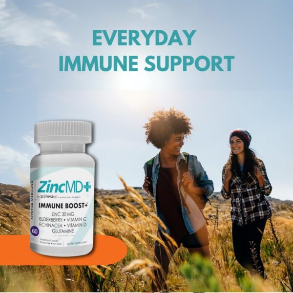 Suplemento ZincMD ScimeraMD vista trasera frasco