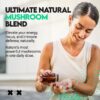 Suplementos cápsulas UTOYA mezcla hongos para energía y calma