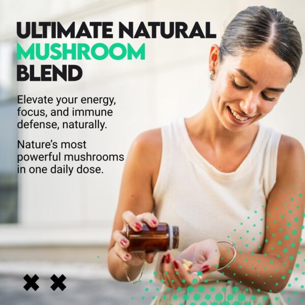 Suplementos cápsulas UTOYA mezcla hongos para energía y calma