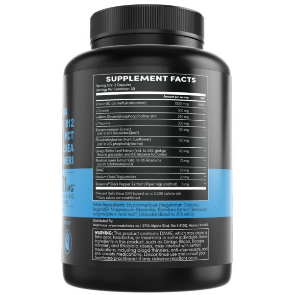 Suplementos veganos MedChoice para salud cerebral y sueño