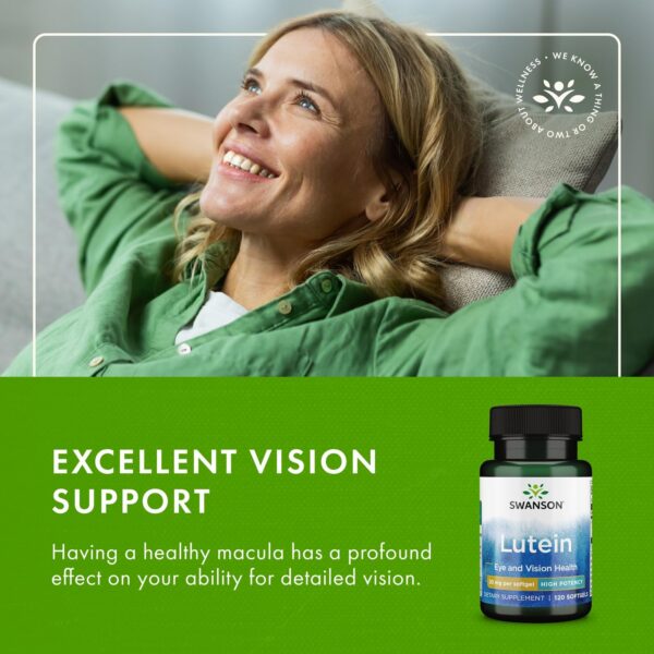 Vista general de las cápsulas Swanson Luteína