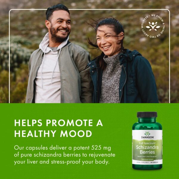 Frasco con cápsulas Swanson Schizandra