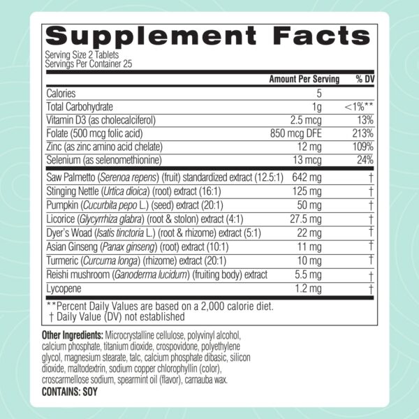 Swisse salud reproductiva y próstata 50 tabletas naturales