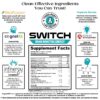 Switch suplemento nootrópico para estado de ánimo y energía keto