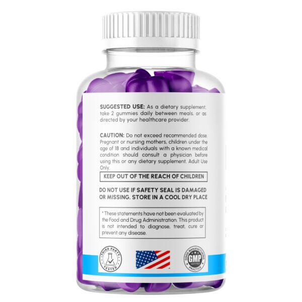 Envase abierto con gomitas