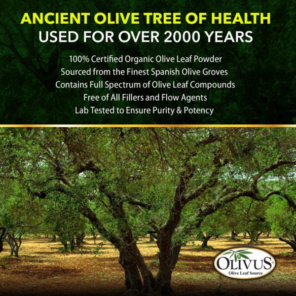 Tabla nutrimental extracto hoja de olivo OliveLeafMAX