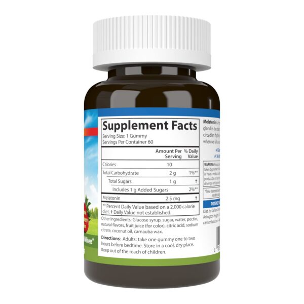 tabla nutricional gomitas melatonina Carlson