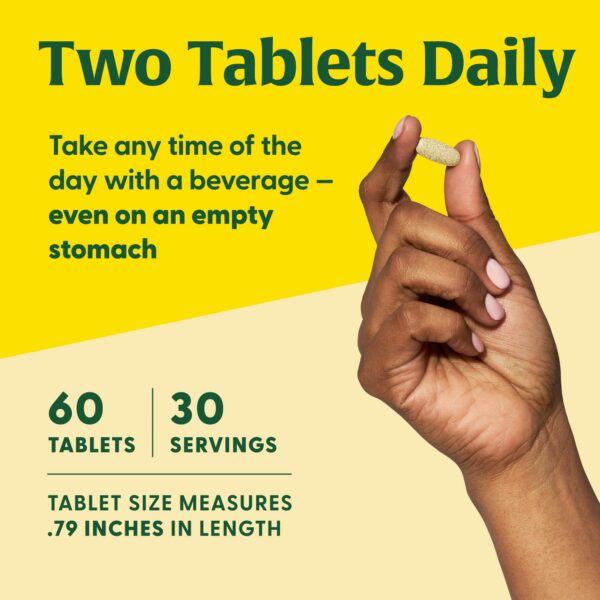 Tablet suplementario MegaFood biotina para piel uñas cabello vegano