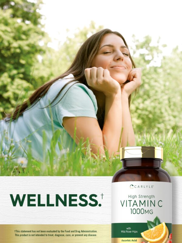 Tablet vitamin C 1000mg Carlyle fórmula vegetariana sin OGM