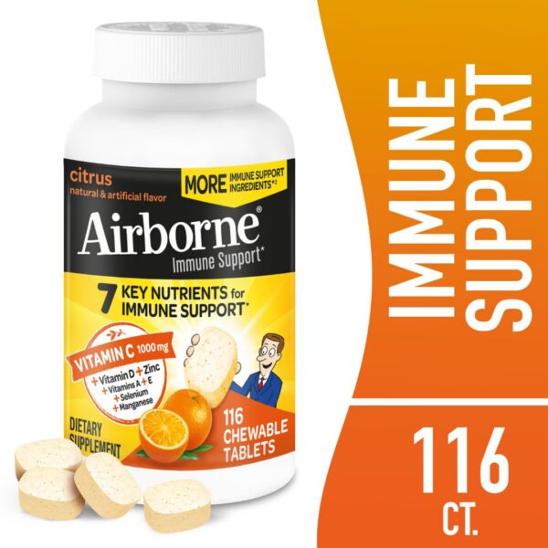 Tabletas Airborne antioxidantes y vitaminas para sistema inmunológico