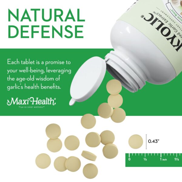 Tabletas de ajo vegetariano Kyolic Maxi Health fondo