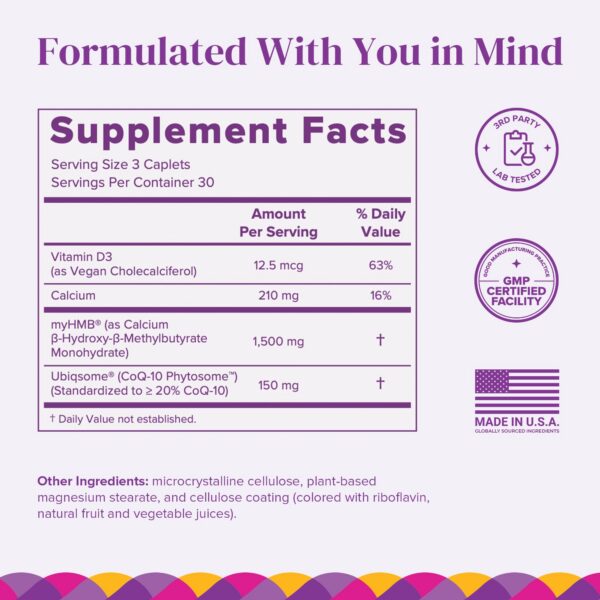 Tabletas BariMelts HMB Muscle Shield en frasco transparente