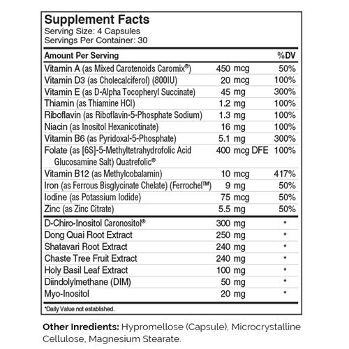 Version 1.0.0 Tabletas cápsulas Zahler Female Totality para mujeres