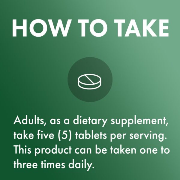 Tabletas de clorella fermentada Dr Mercola visión lateral del envase