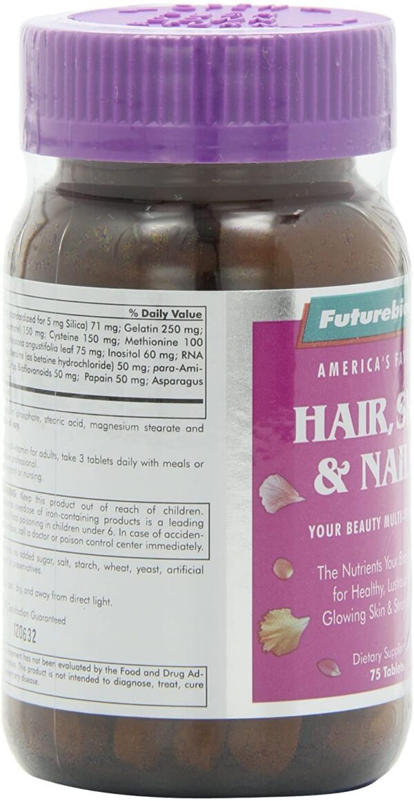 Tabletas close-up Futurebiotics cabello piel y uñas