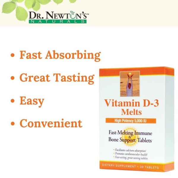 Tabletas dr newton's naturals vitamina d3 en mano