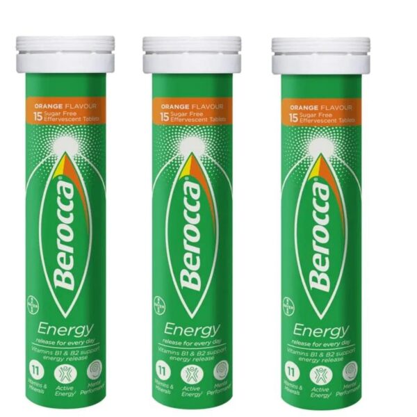 Tabletas efervescentes Berocca para energía y vitaminas B