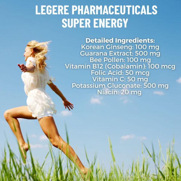Tabletas energéticas naturales Super Energy 60 unidades