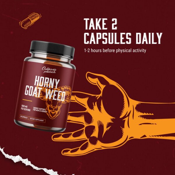 Tabletas para energía y libido masculina Horny Goat Weed y maca