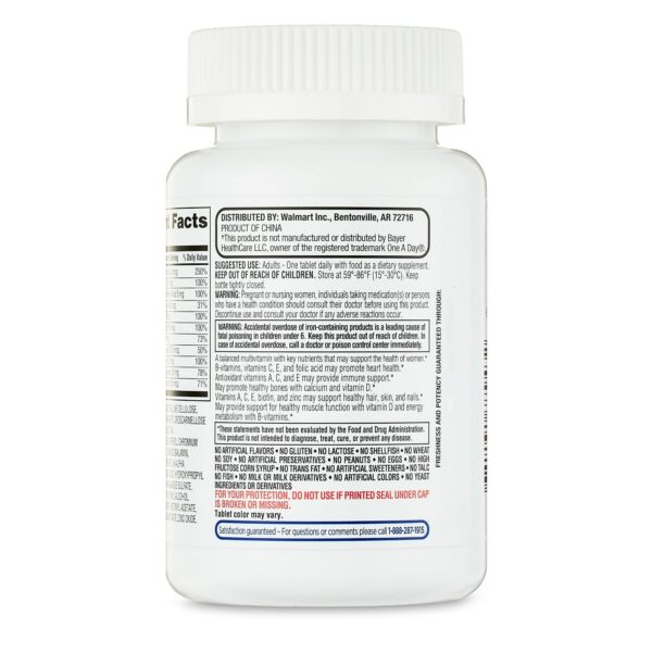 Tabletas Equate multivitamínicas y multiminerales para mujeres