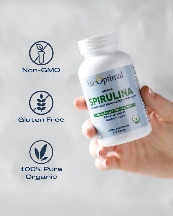 Tabletas espirulina orgánica con antioxidantes naturales