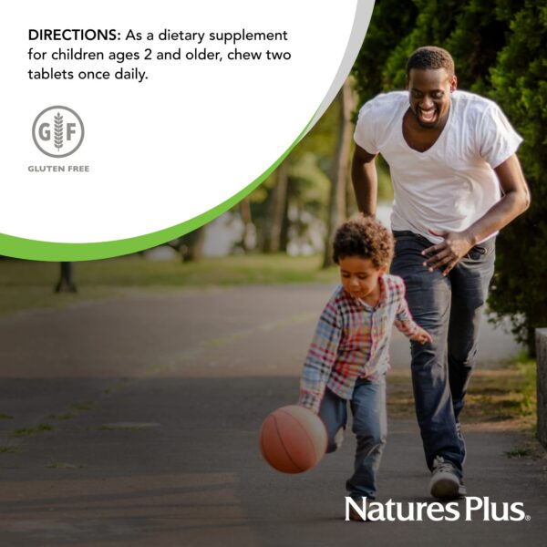 Tabletas con forma animal Vitaminas para niños Natures Plus