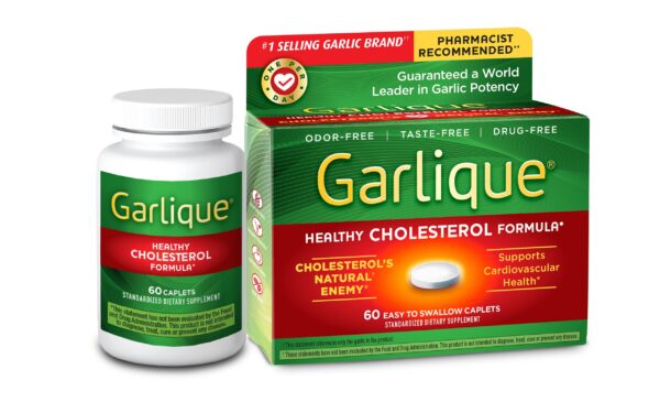 Tabletas Garlique para colesterol y salud cardiovascular