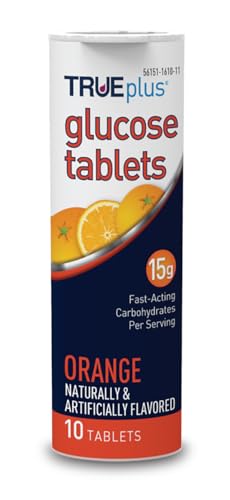 Tabletas glucosa TRUEplus sabor naranja fácil para llevar