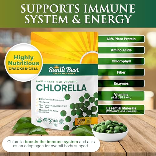 Tabletas individuales Spirulina y Chlorella para energía y bienestar