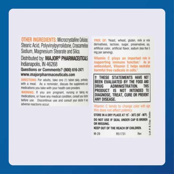 Tabletas Major para fortalecer el sistema inmunológico