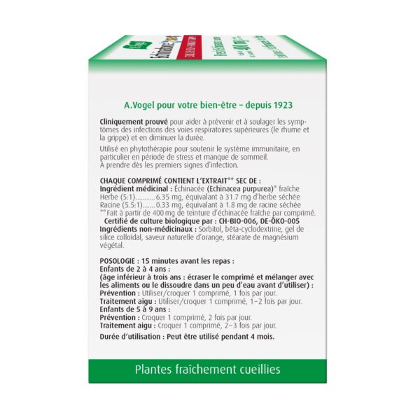 Tabletas masticables A.Vogel Echinaforce para inmunidad infantil