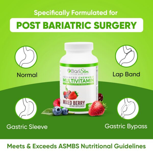 Tabletas masticables BariSlim multivitamínico bariátrico