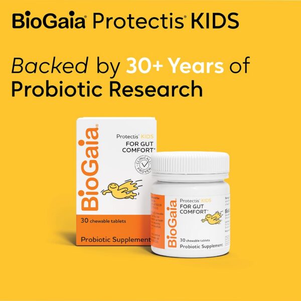 Probiótico infantil BioGaia Protectis Kids alivia problemas digestivos