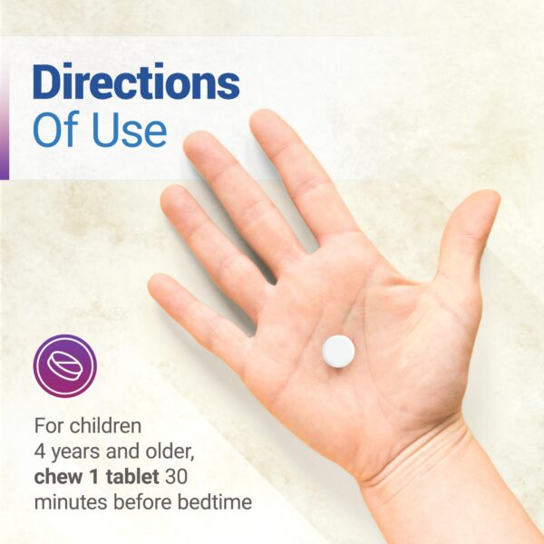 Tabletas masticables LUNA Kids con ingredientes naturales para sueño infantil