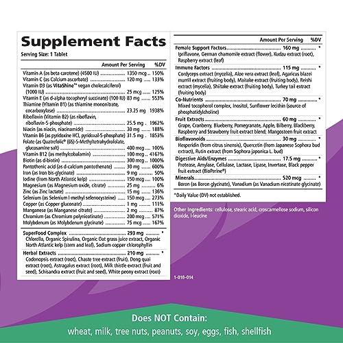 Tabletas multivitamínicas herbales PURE ESSENCE LABS One N Only