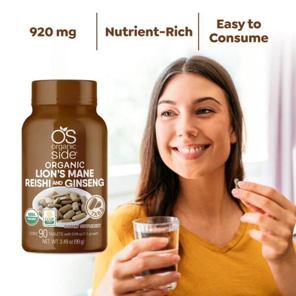 Tabletas naturales OS Organic Side ingredientes veganos