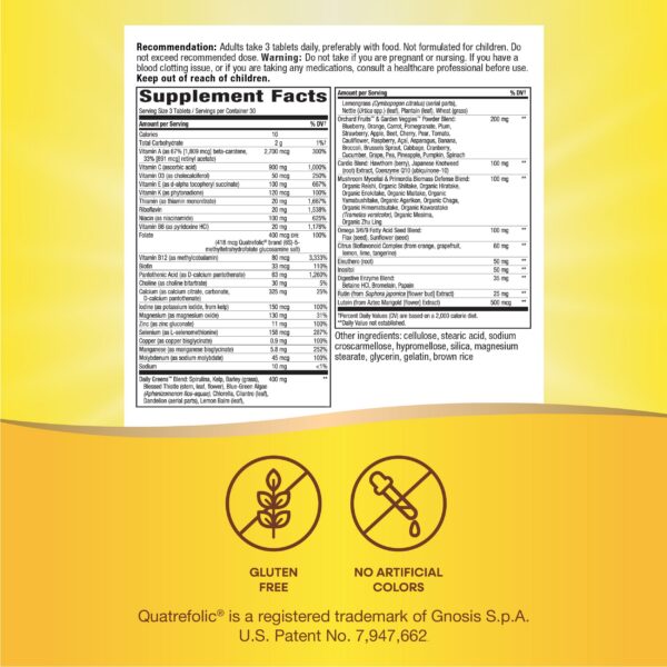 Tabletas Nature's Way Alive Max3 Potency suplemento vitamínico