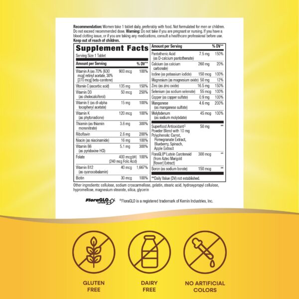 Tabletas Nature's Way Alive! para mujeres 50+ salud ósea y cerebro