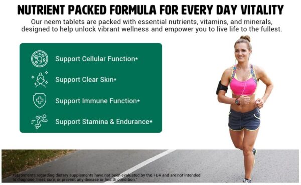 Tabletas Neem Tulsi natural con goma acacia como aglutinante