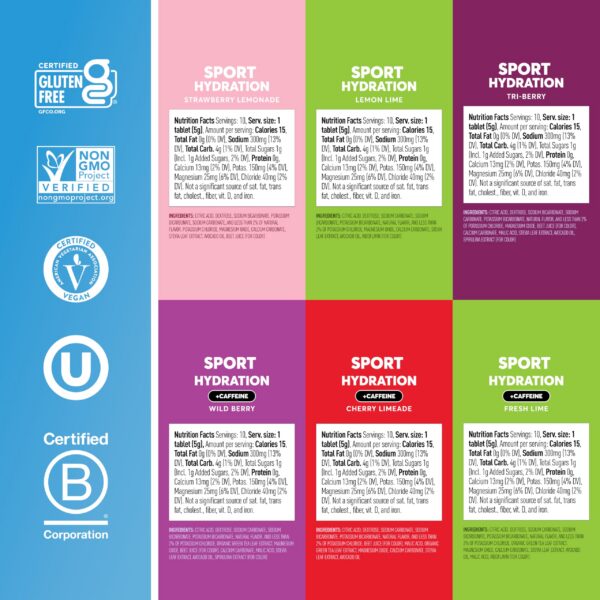 Version 1.0.0 Tabletas Nuun Sport múltiples sabores con electrolitos esenciales