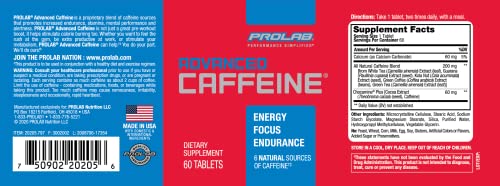 Version 1.0.0 Tabletas ProLab Advanced Caffeine sobres blister