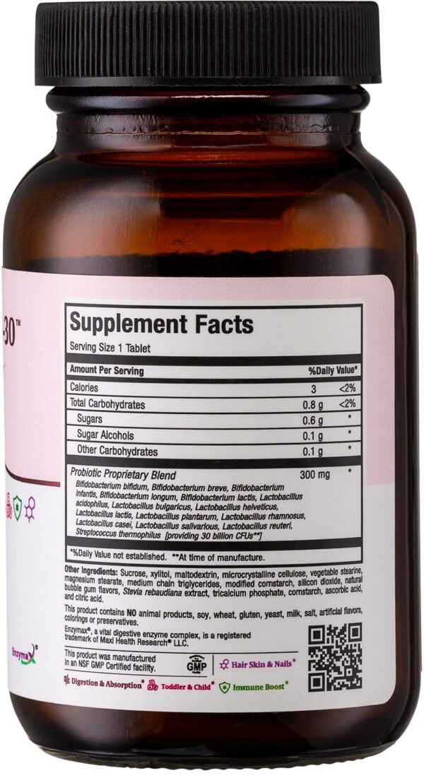 Tabletas sabor chicle Maxi Active Pro-30 niños en mano