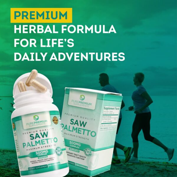 Tabletas Saw Palmetto 500 mg para soporte salud prostática