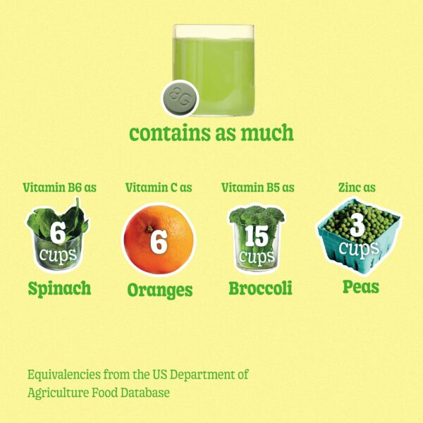 Tabletas de supergreens con aloe vera y espirulina