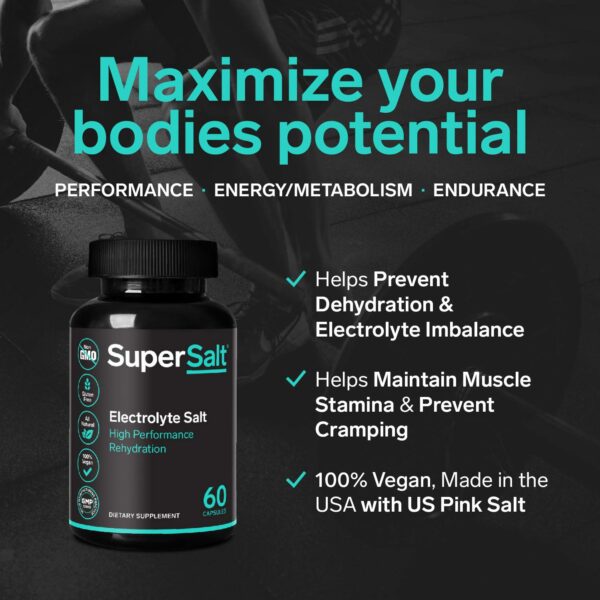 Tabletas SuperSalt para hidratación y soporte muscular keto